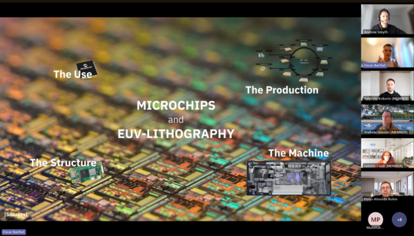 Präsentation des Zweitplatzierten Oscar Barthel (Foto: O. Barthel) Ausschnitt aus der Präsentation von Oscar Barthel