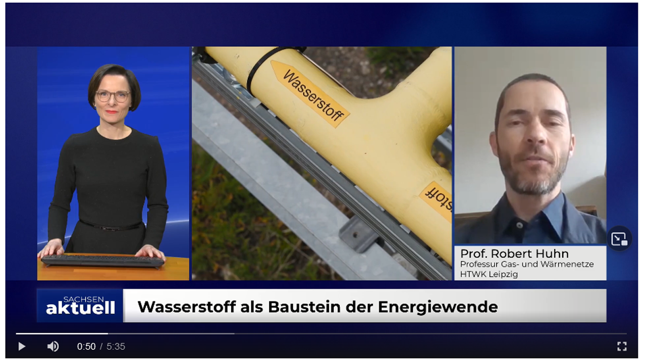 Sachsen Fernsehen Beitrag zum Thema Wasserstoff