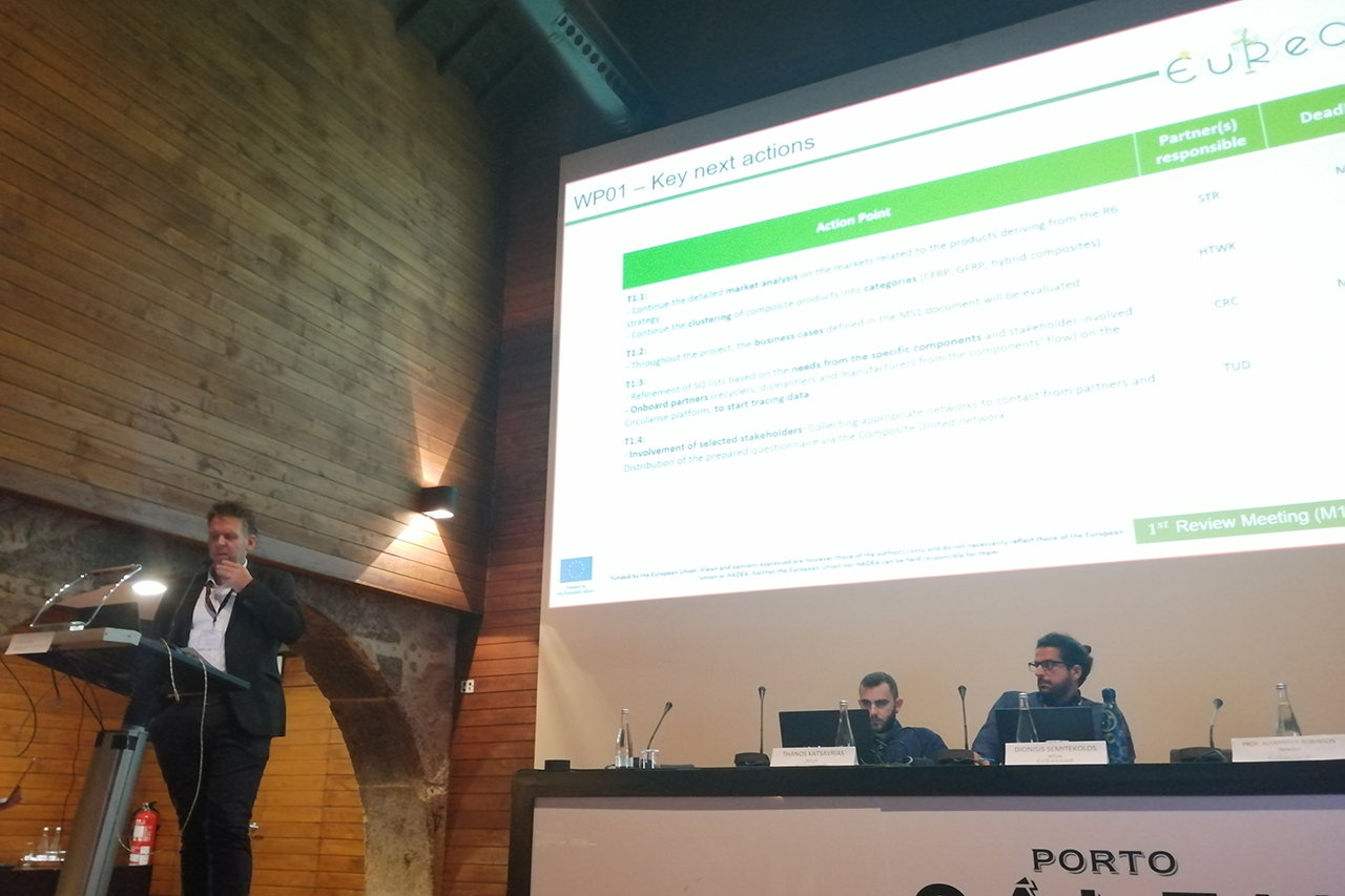rof. Böhm während der Präsentation des Arbeitspakets 1 auf der Review-Sitzung des EuReComp-Projektes in Porto