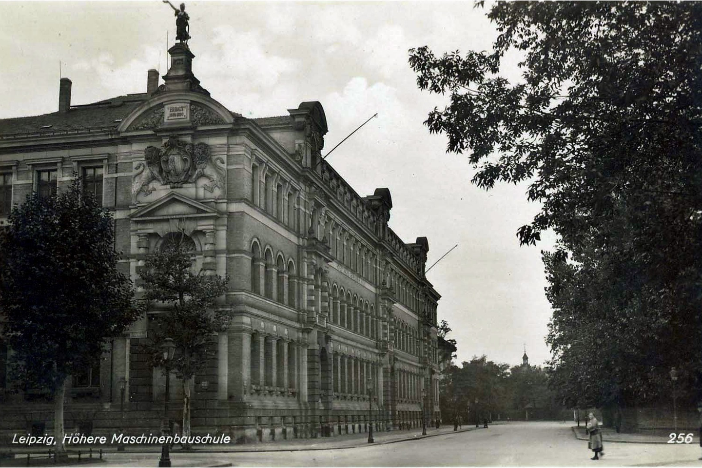 black and white photograph of the building
