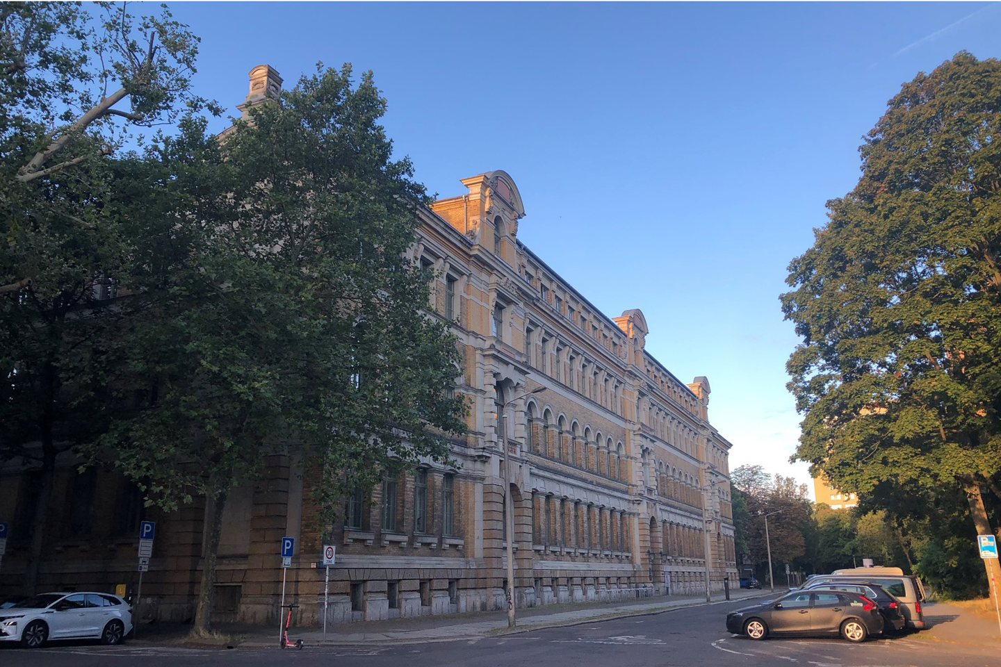 Color photo of the building