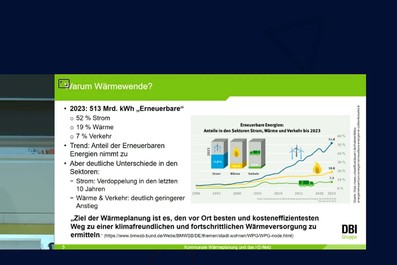 Foto von Präsentation im Hörsaal/Link führt zum Video