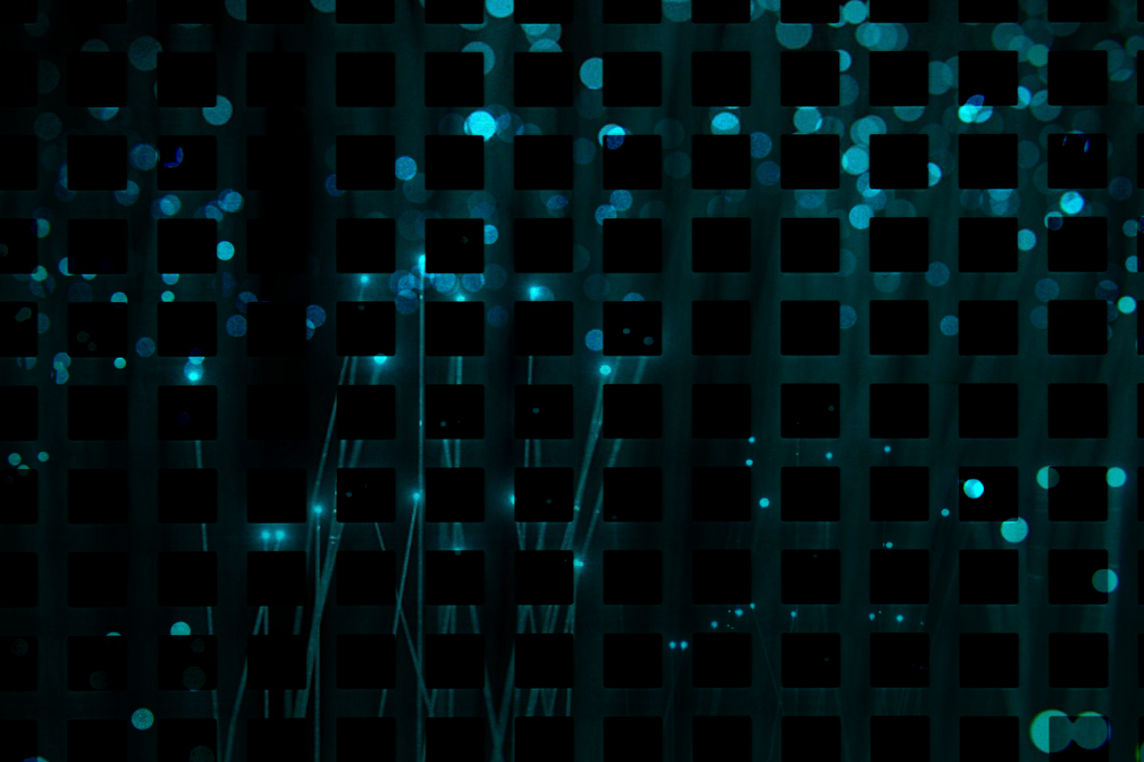Dark background, light-colored polygonal structure to highlight sensors; when clicked, the link leads to the project website
