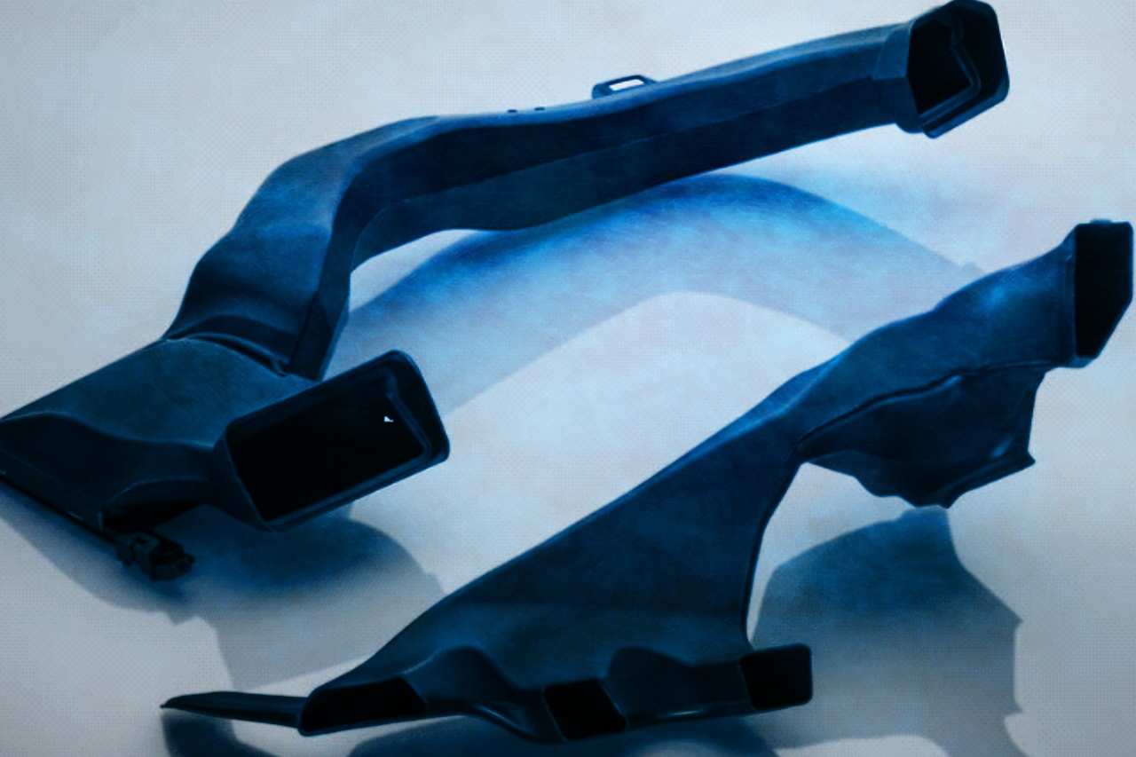 Photo of 3D-printed parts of a muffler