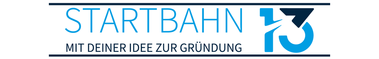 Logo Startbahn 13/Link führt zur Website der HTWK Gründungsberatung