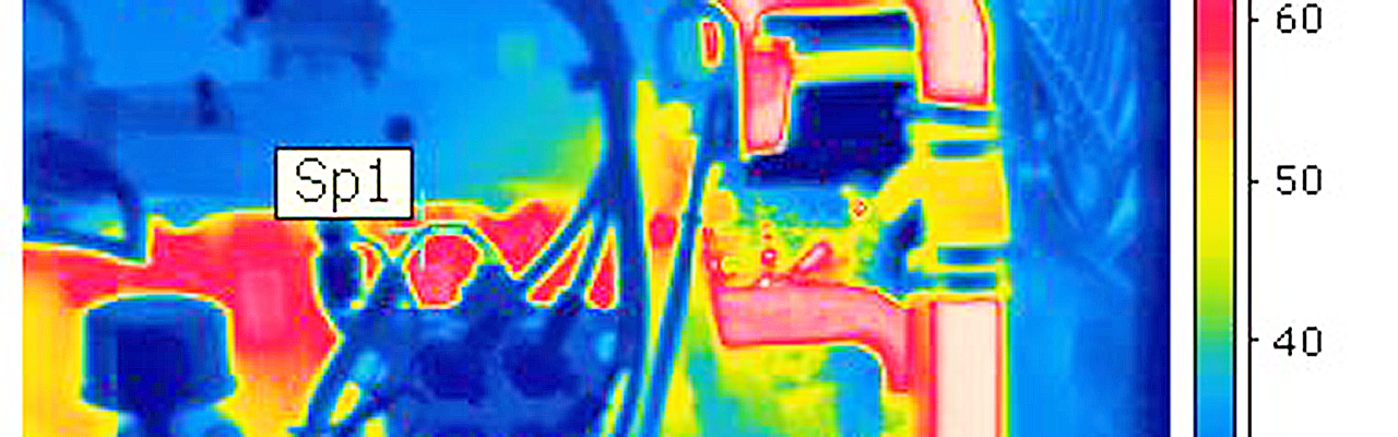 Thermografiebild mit einer Wärmebildkamera
